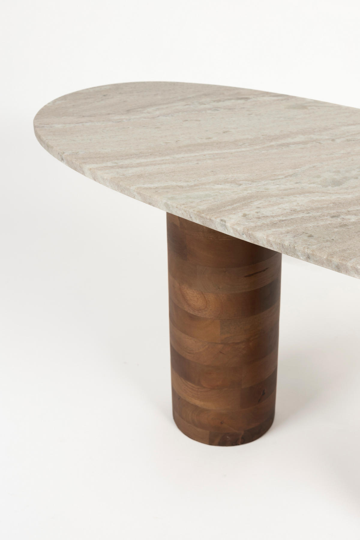 COUCHTISCH Kouk - Braun - 100/40/43 cm - Braun, Stein (100/40/43cm)