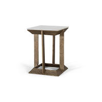 ECKTISCH aus Marmor und Metall - Bronzefarben, Metall (40/40/52cm) - Giner y Colomer
