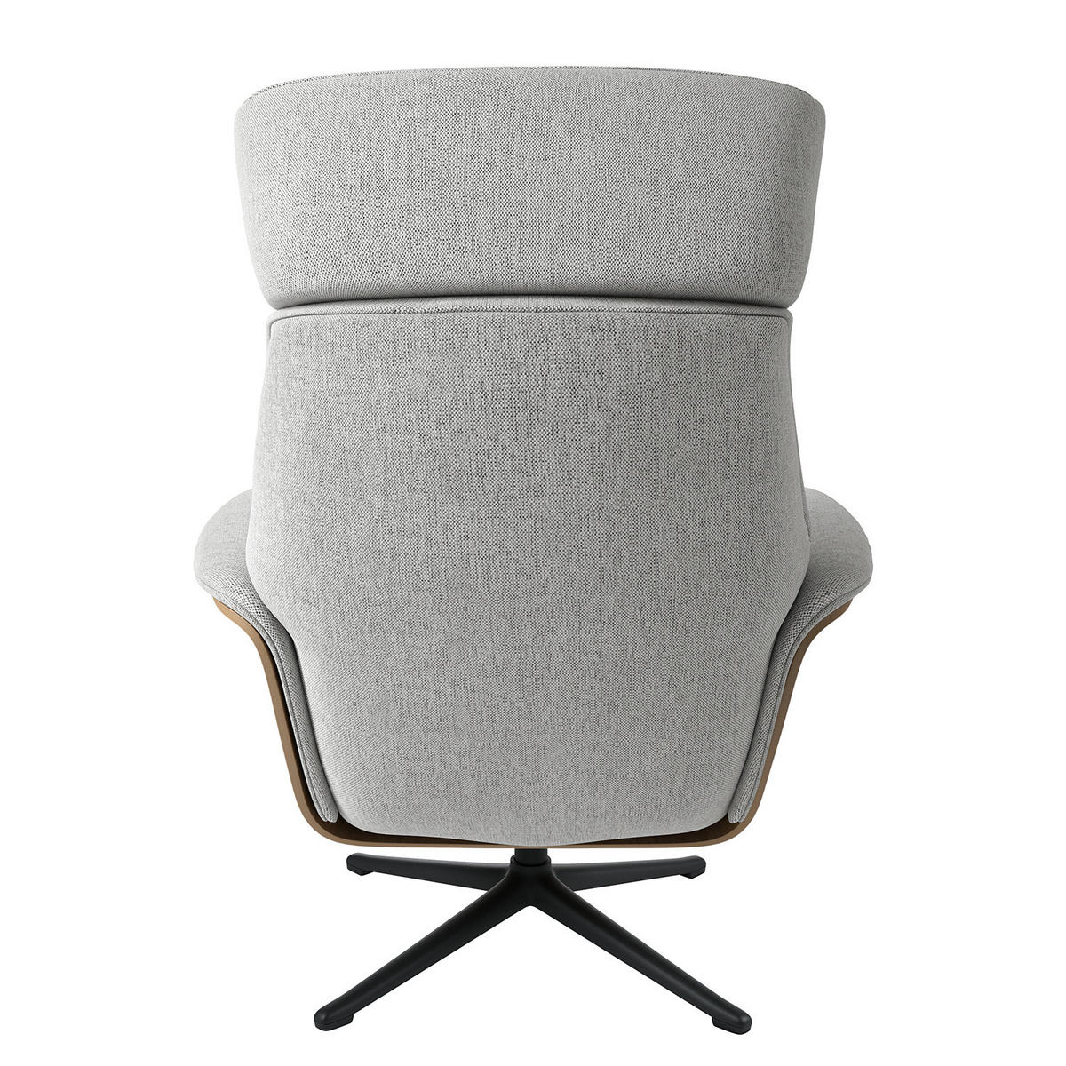 SESSEL - manuell verstellbar - Hellgrau/Schwarz, Textil/Metall (83/110/88cm) - home24