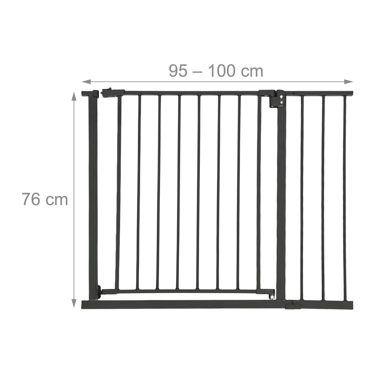 TREPPENSCHUTZGITTER - Schwarz, Kunststoff/Metall (100/1cm) - Relaxdays