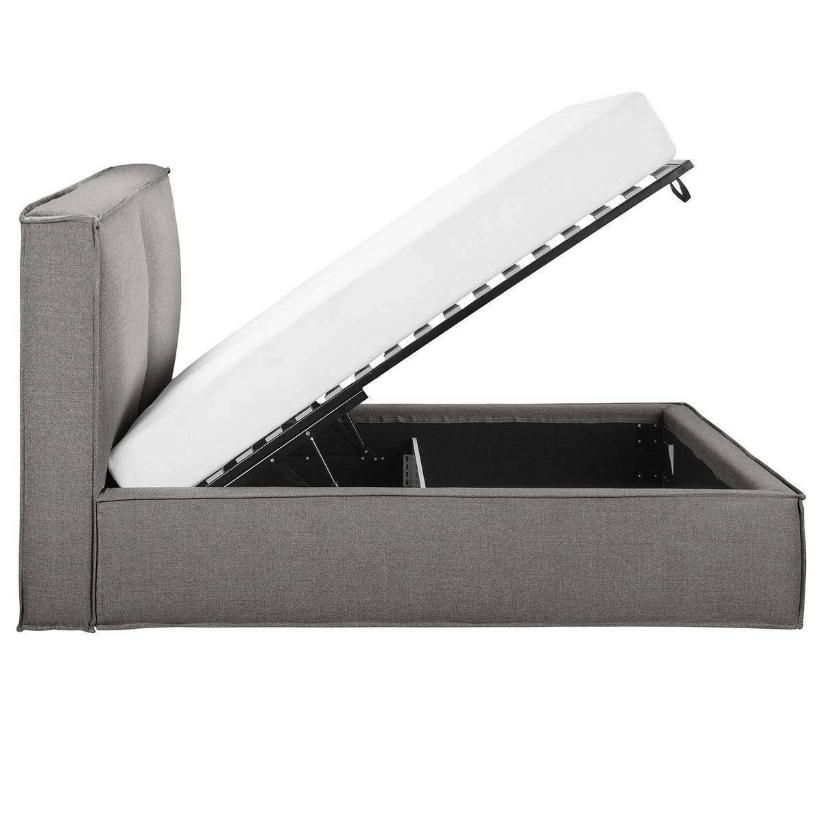 POLSTERBETT - Grau, Textil (140/200cm) - home24