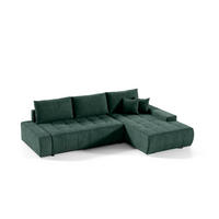 ECKSOFA Vogar In Aston - Dunkelgrün, Holzwerkstoff/Textil (265/185cm) - Fun Möbel