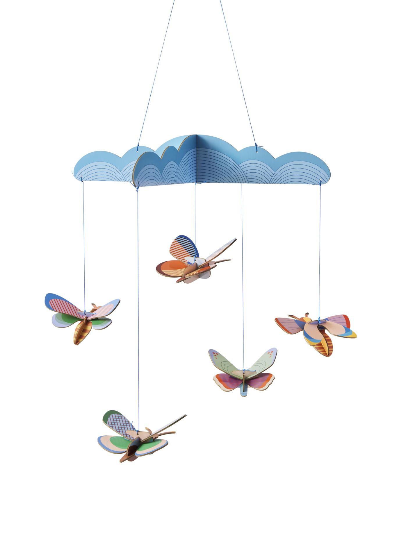 DEKOFIGUR Mobil Flugmotten 36.2/6.4 cm - Multicolor, Wellpappe (0.38/6.4/36cm) - Studio Roof