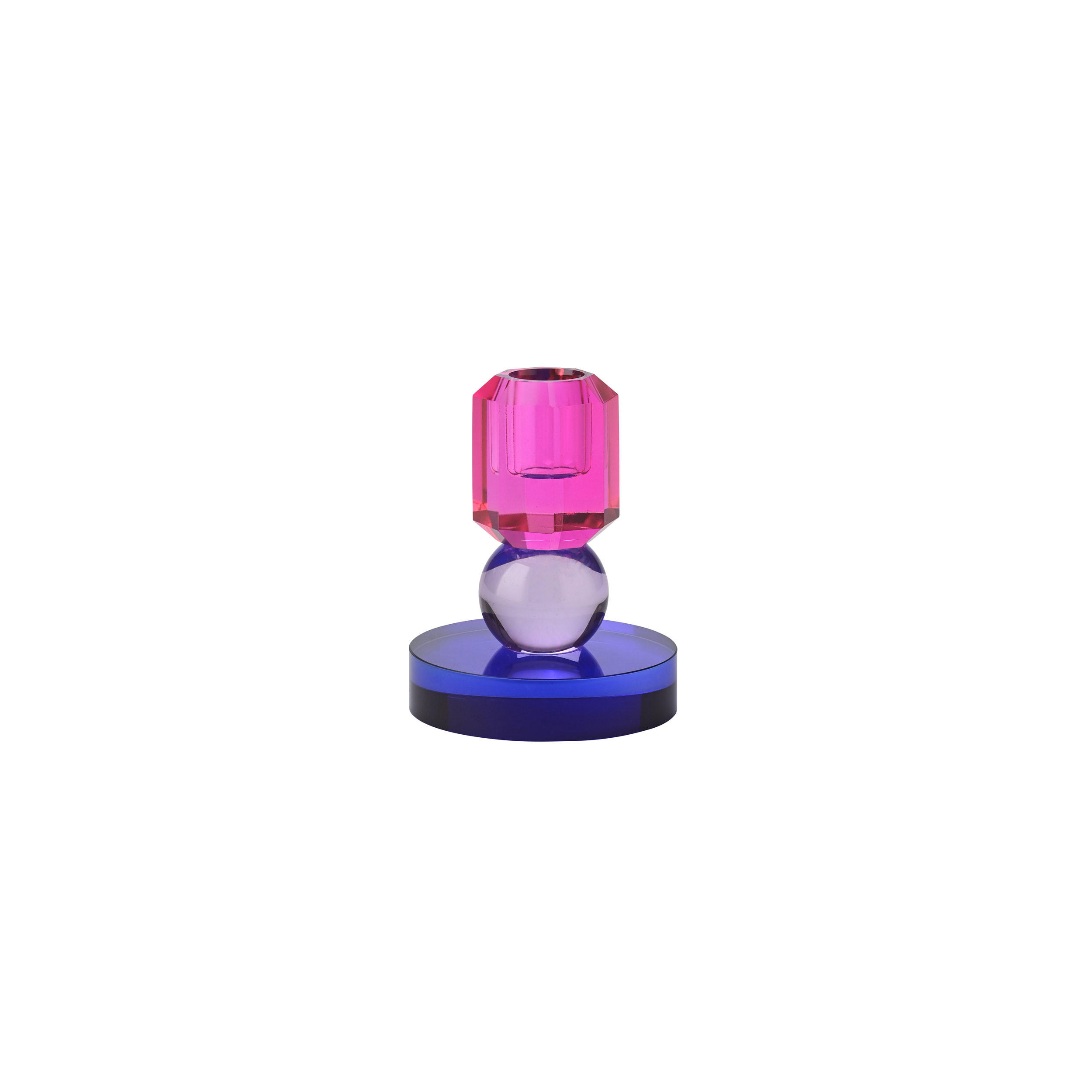 KERZENHALTER Sari 1 Kugel, Glas, Pink / Flieder / Lila, H 10.5 cm - Pink, Glas (10/9/13cm) - Gift Company