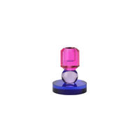 KERZENHALTER Sari 1 Kugel, Glas, Pink / Flieder / Lila, H 10.5 cm - Pink, Glas (10/9/13cm) - Gift Company