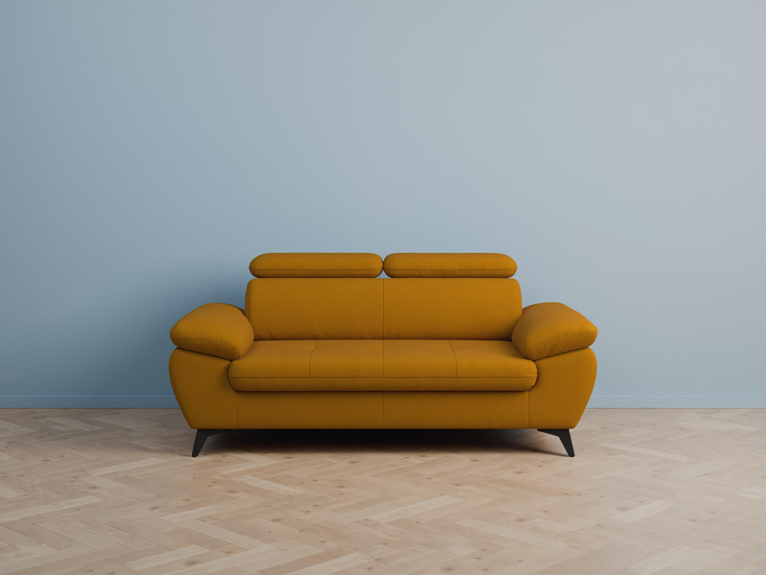 foamnova 2,5-Sitzer Dunkelgelb 194x84x100 cm