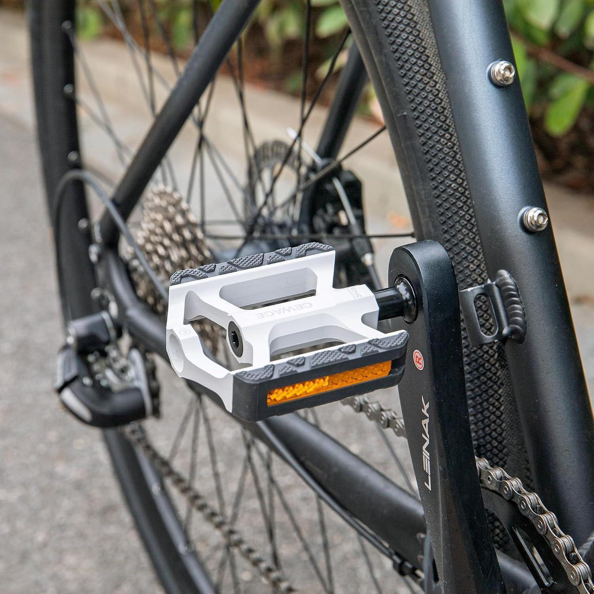 FAHRRADPEDALE Aluminium mit Reflektor Weiß - Weiß, Metall (7.5/1.5/11cm)
