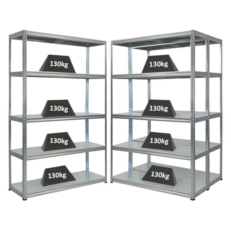 SCHWERLASTREGAL 3er-Set Steel Eagle 180x120x40 cm Fachlast 130kg Verzinkt - Silberfarben, Metall (360/180/40cm) - PROREGAL