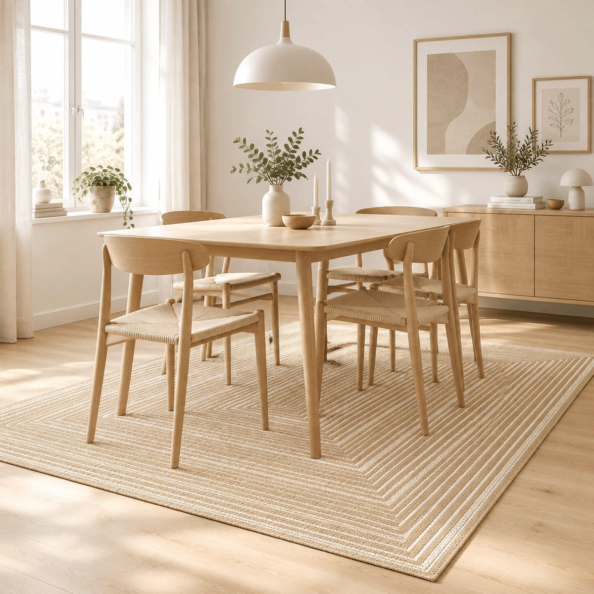 TEPPICH für Innen und Außen im Designstil beige - Beige, Textil (120/170cm) - AFK Living