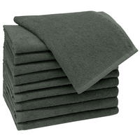 GÄSTETÜCHER, 10er-Set, 30x50 cm, 100% Baumwolle, Grau - Anthrazit, Textil (30/50cm) - Zollner