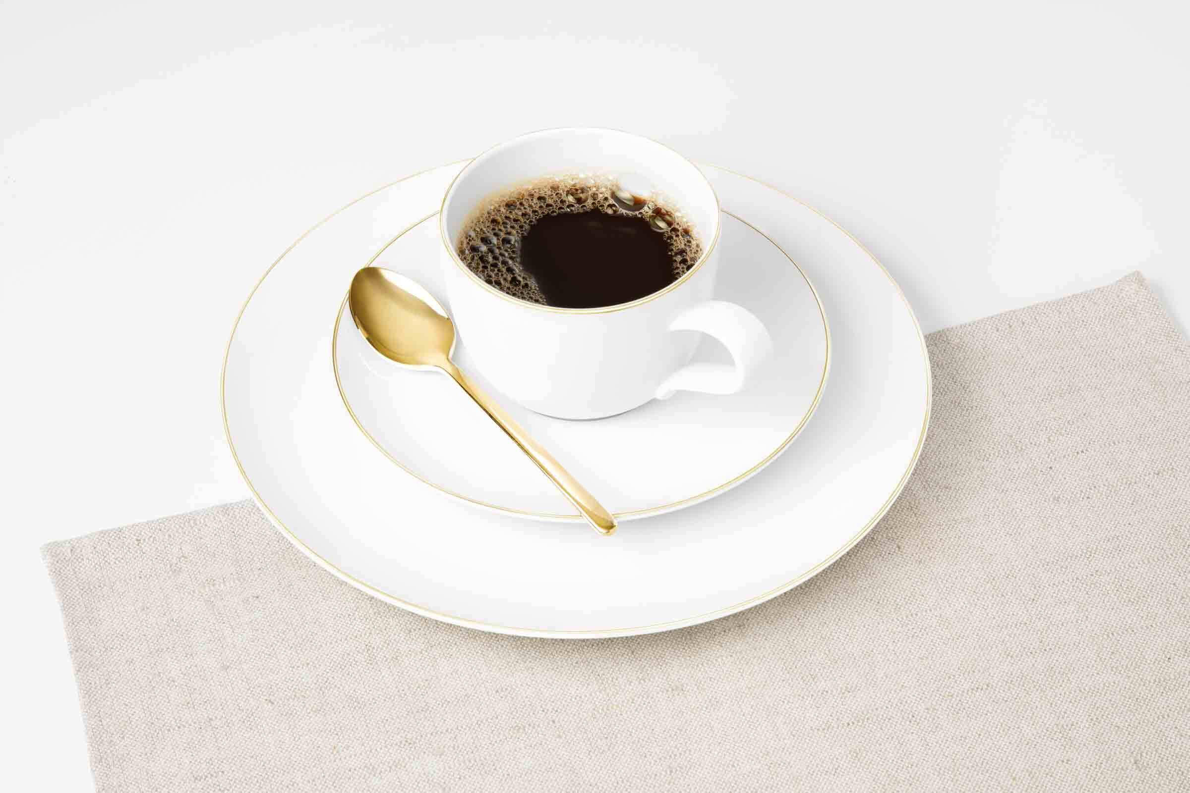 KAFFEESERVICE Liberty Goldrand weiß-gold 18er Set - Goldfarben/Weiß, Keramik (24/18.1/43cm) - Seltmann Weiden