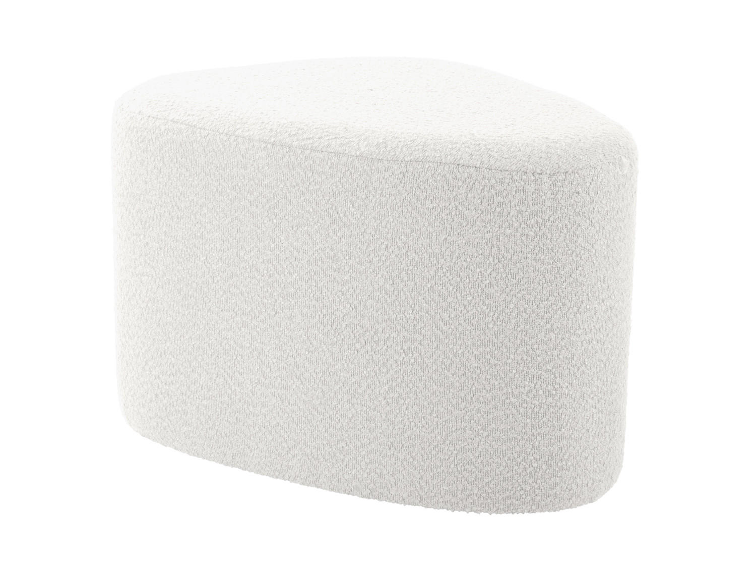 HOCKER Ada Organic 60/47/38 cm - Weiß, Textil (47/38/60cm) - Leitmotiv