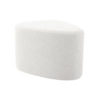 HOCKER Ada Organic 60/47/38 cm - Weiß, Textil (47/38/60cm) - Leitmotiv
