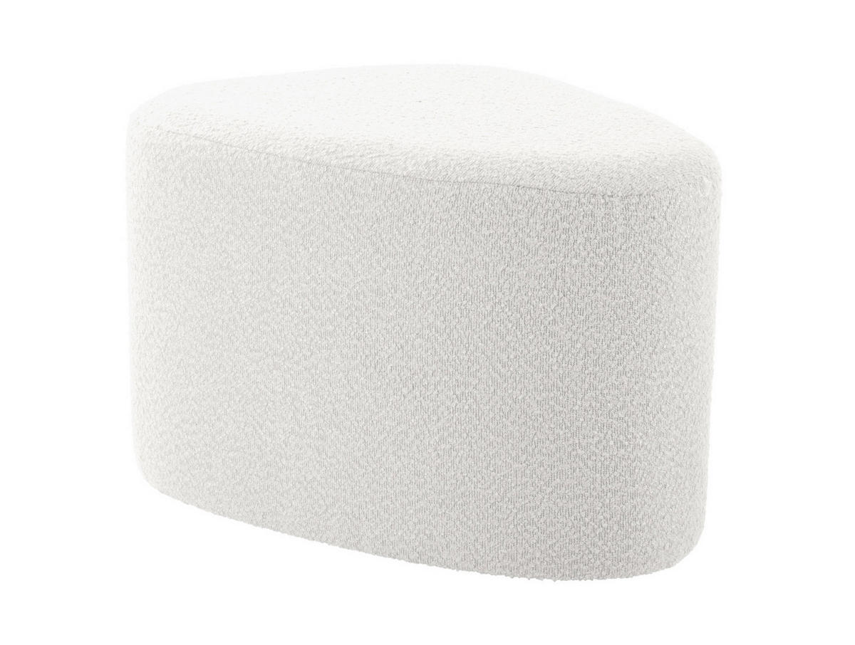 HOCKER Ada Organic 60/47/38 cm - Weiß, Textil (47/38/60cm) - Leitmotiv