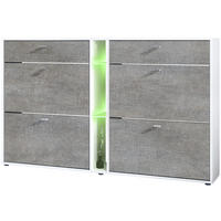 SCHUHSCHRANK Today Fronten in Braun meliert - Graubraun, Holzwerkstoff (155.5/95/28cm) - Vladon