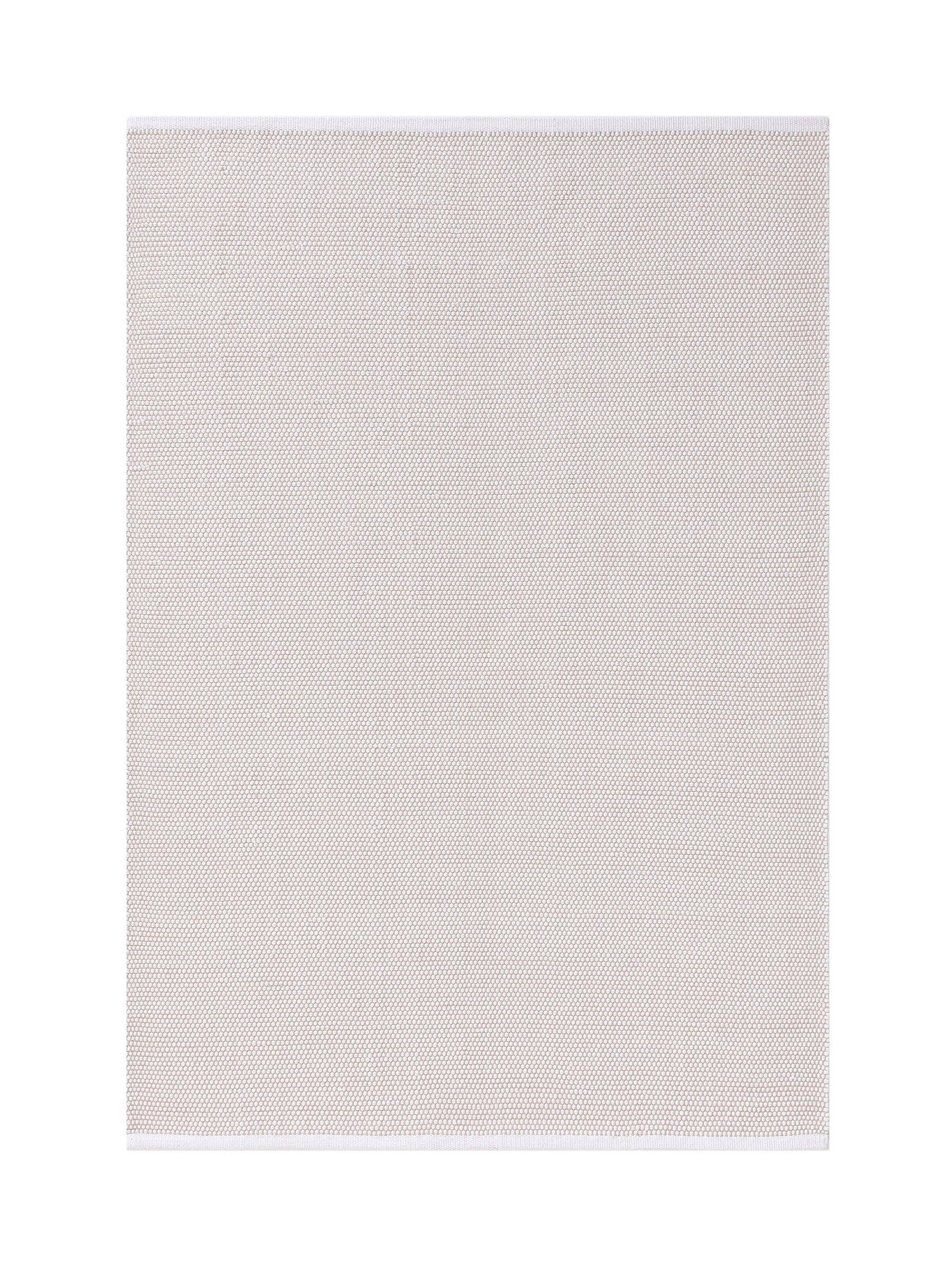 BAUMWOLLTEPPICH Ron handgewebt 140x200 cm - Weiß, Naturmaterialien/Textil (140/200cm) - benuta