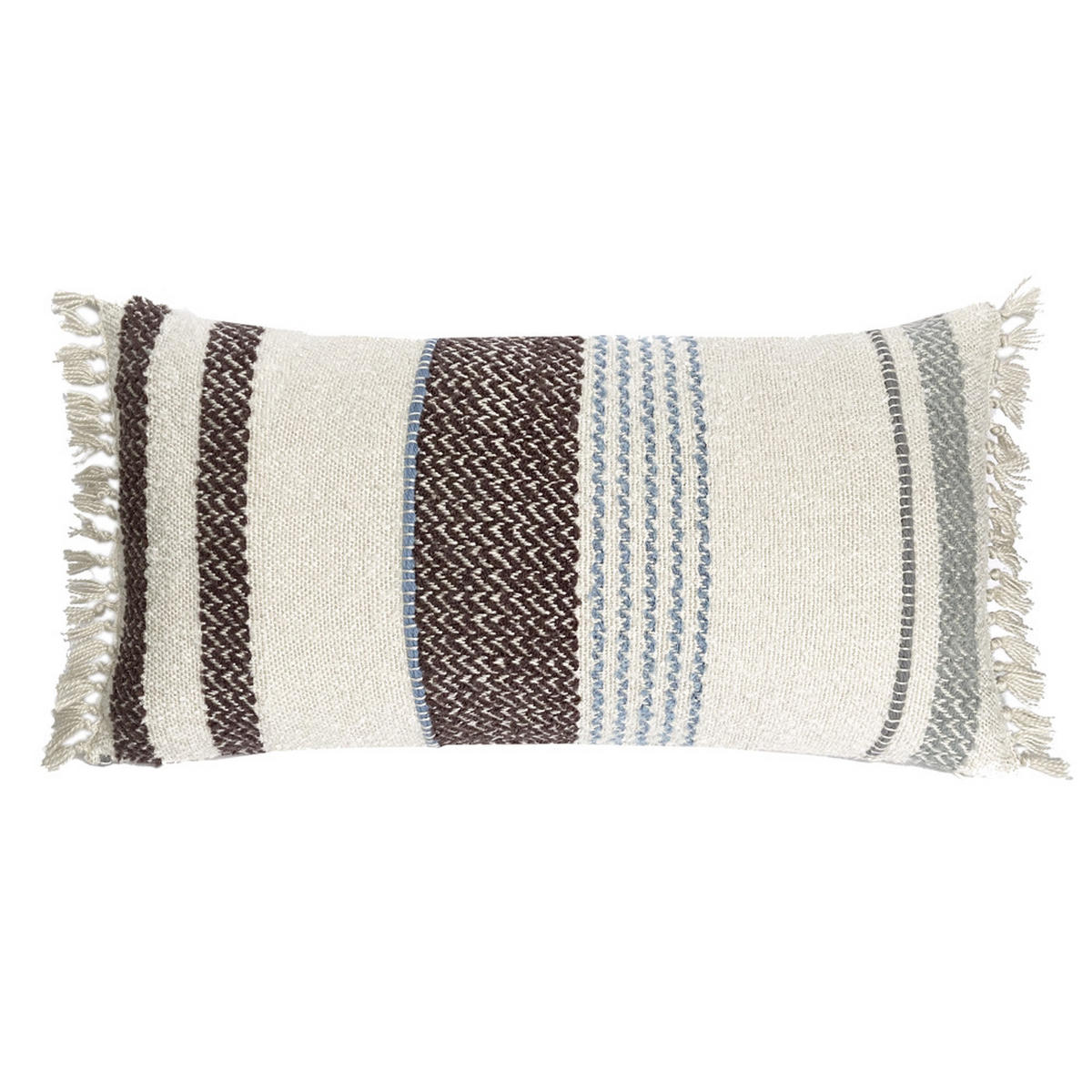 DEKOKISSEN Meerblick Bouclé mehrfarbig 37x70 - Blau/Multicolor, Textil (70/37/12cm) - Malagoon