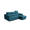 ECKSCHLAFSOFA SILVER Holz, hochelastischer Schaum - Blau, Holz (108/247cm) - Robin