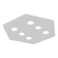 DECKENLEUCHTE - Weiß, Metall (70/80/4cm) - Lumicom