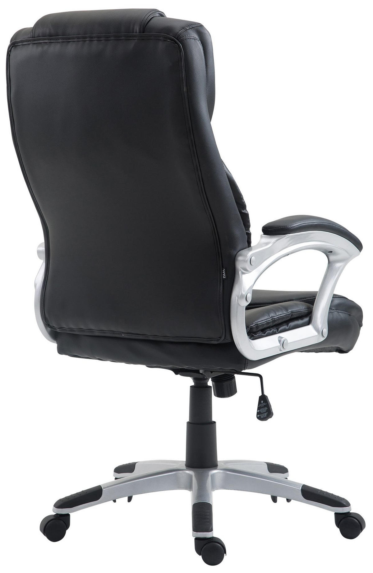 CHEFSESSEL Lederlook Schwarz - Schwarz/Grau, Kunststoff/Textil (65/109/73cm) - CLP
