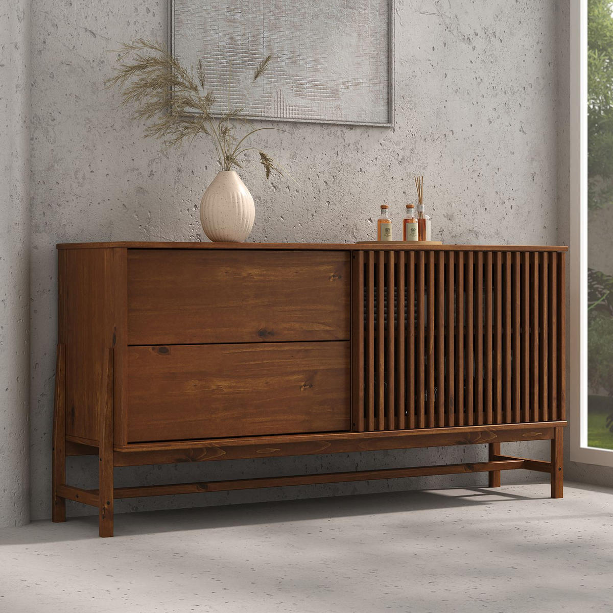 SIDEBOARD ADAMO Kastanie - Kastanienfarben, Holz (145/75/41cm) - IDIMEX