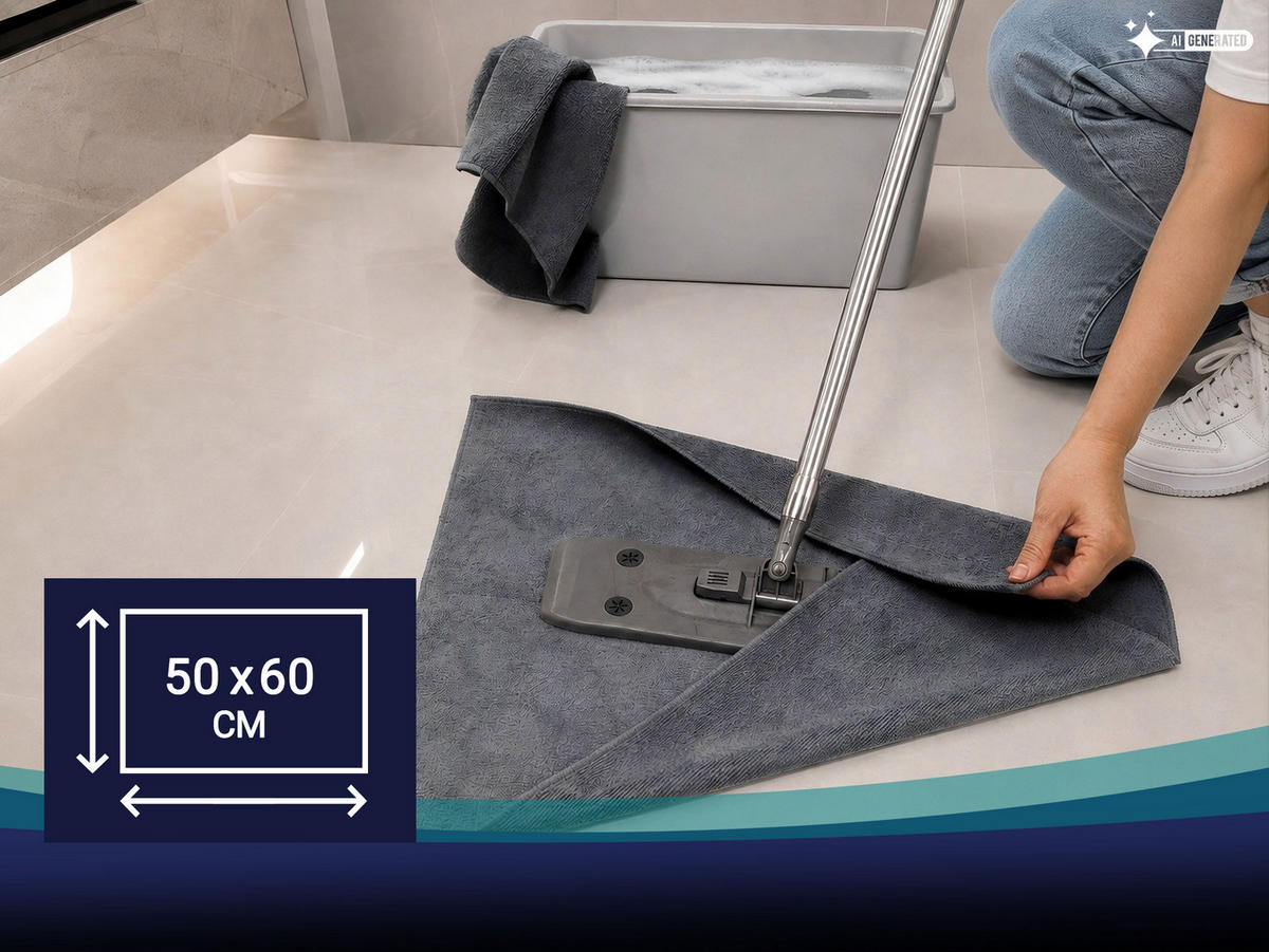 REINIGUNGSTÜCHER, 5er-Set, 50x60 cm, 80% Polyester, 20% Polyamid, Grau - Anthrazit, Textil (50/60cm) - Zollner