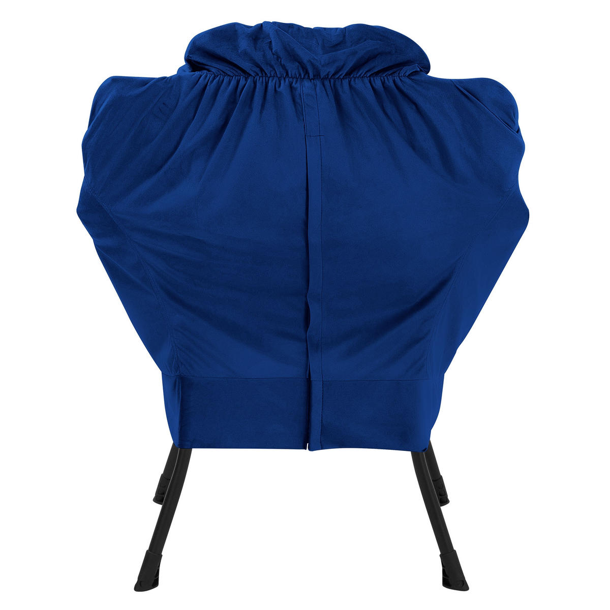 RELAXSESSEL Samt Dunkelblau - Dunkelblau, Metall (97/95/82cm) - ML-DESIGN