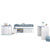 KINDERZIMMER SET Parisot Smoozy 4-tlg. Holzdekor Kiefer Weiß/Blau - Blau/Weiß, Kunststoff (100/1/200cm) - 58aufmkessel
