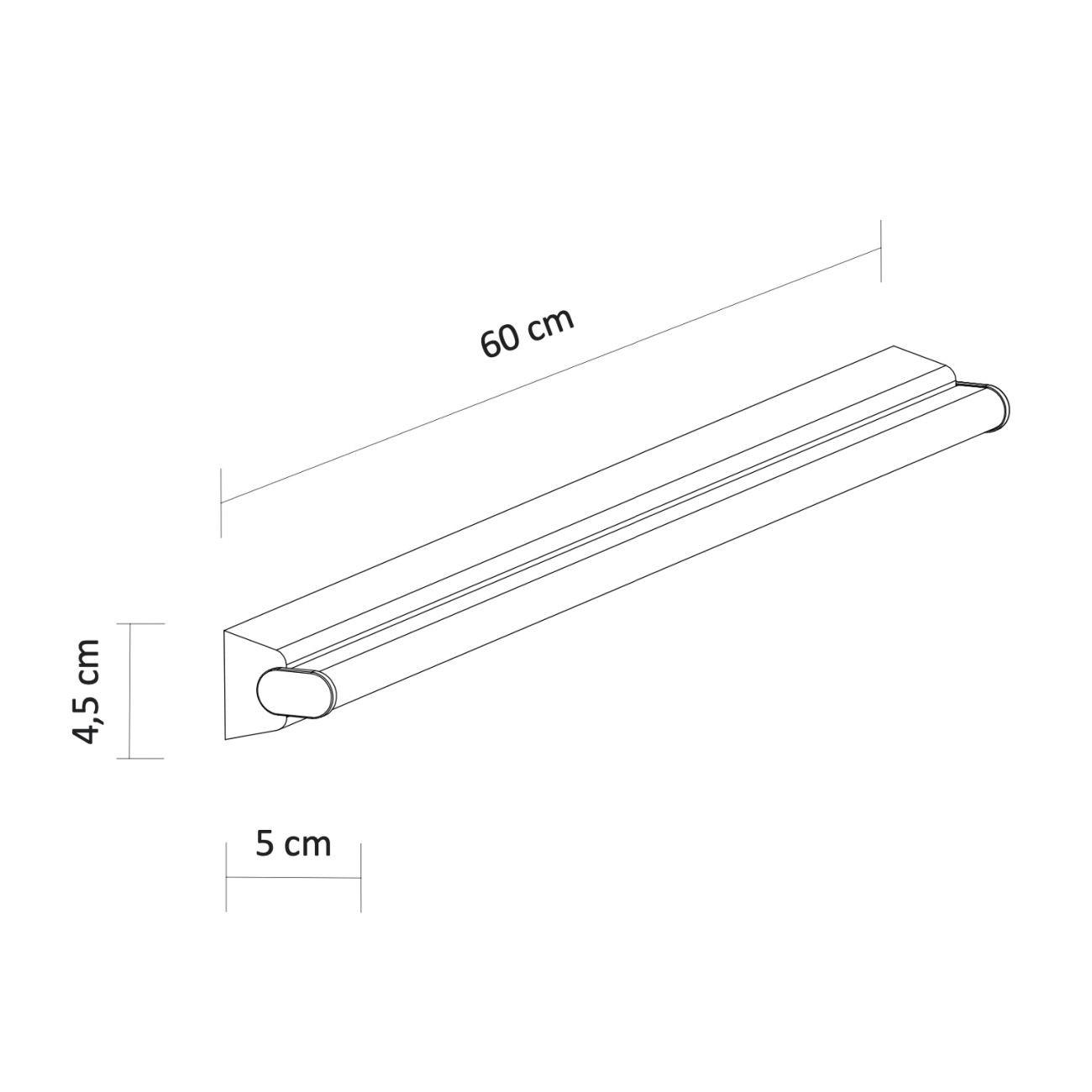 WANDLEUCHTE Wani, Schwarz, 60cm - Schwarz, Metall (4.5/60/60cm) - KOSILUM