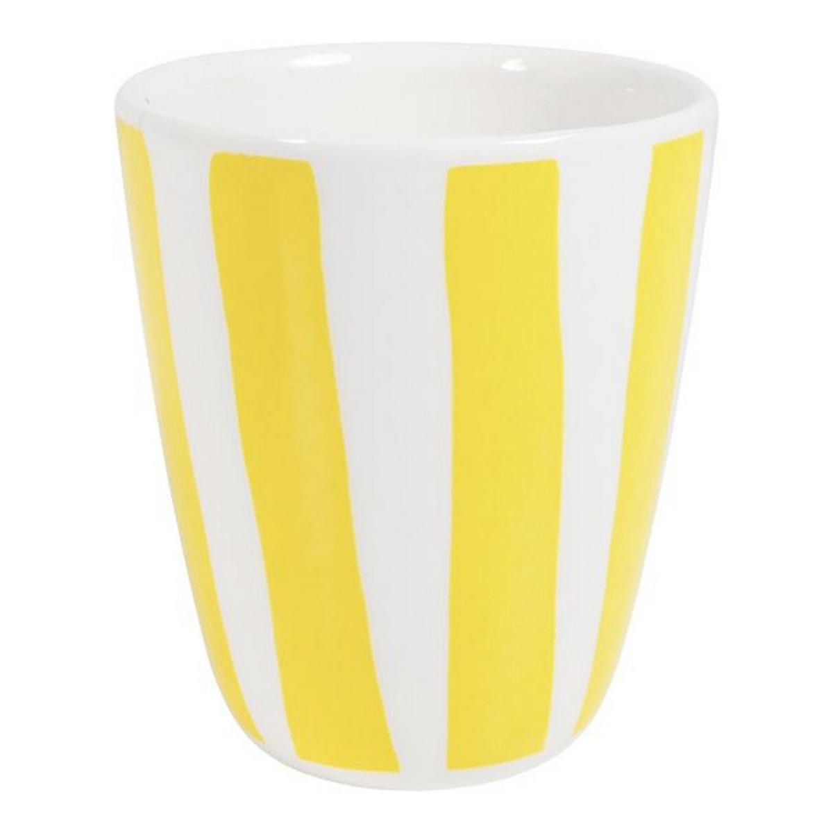 BECHER Gelber Streifen in Gelb - 350 ml - Gelb, Keramik (0.35L) - Blond Amsterdam