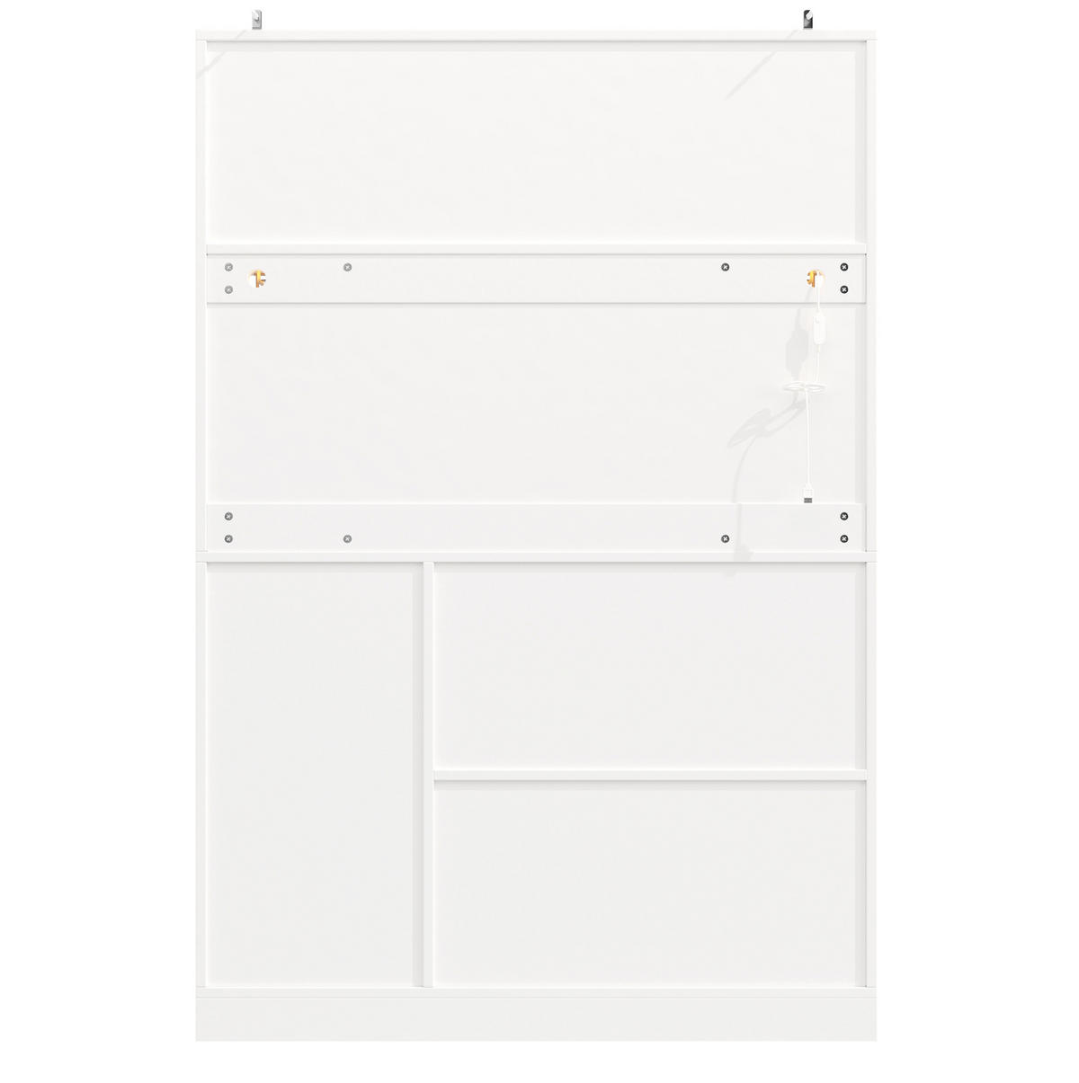 BUFFET 120/40/188 cm aus MDF mit LED-Beleuchtung Weiß - Weiß, Holzwerkstoff (120/188/40cm) - Modenvie