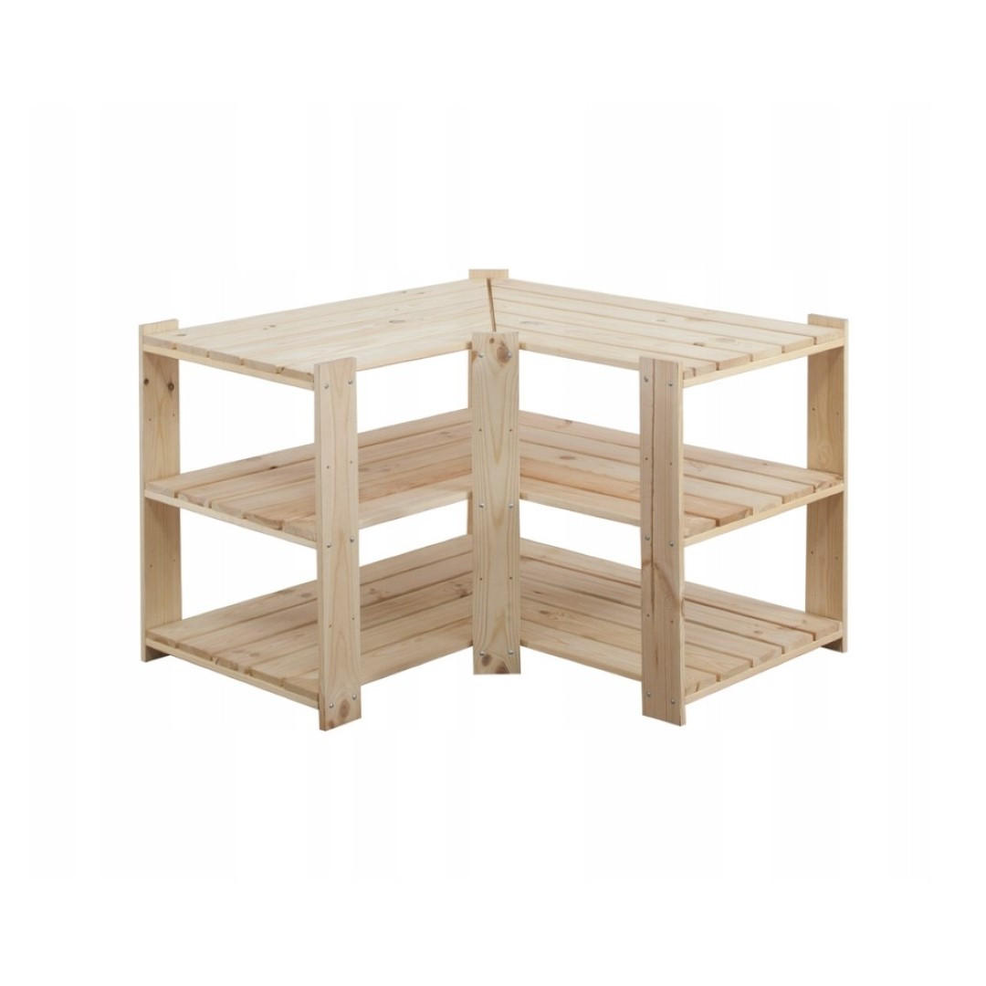 ECKREGAL WOODLAND 64x80x50cm Fachlast 120kg 3 Fachboden Kiefernholz Natur - Naturfarben, Holz (80/64/50cm) - PROREGAL