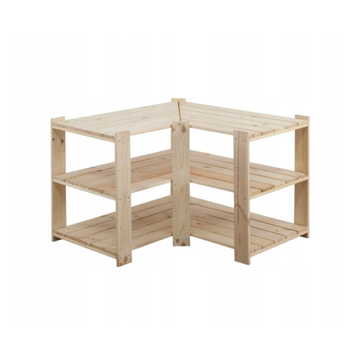 ECKREGAL WOODLAND 64x80x50cm Fachlast 120kg 3 Fachboden Kiefernholz Natur - Naturfarben, Holz (80/64/50cm) - PROREGAL