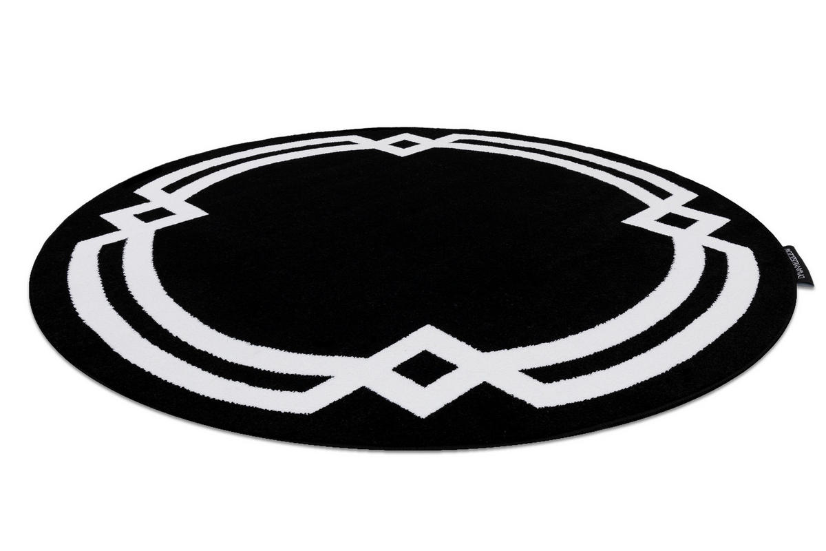 TEPPICH Hampton 140 cm - Schwarz, Textil (140/140cm) - rugsX