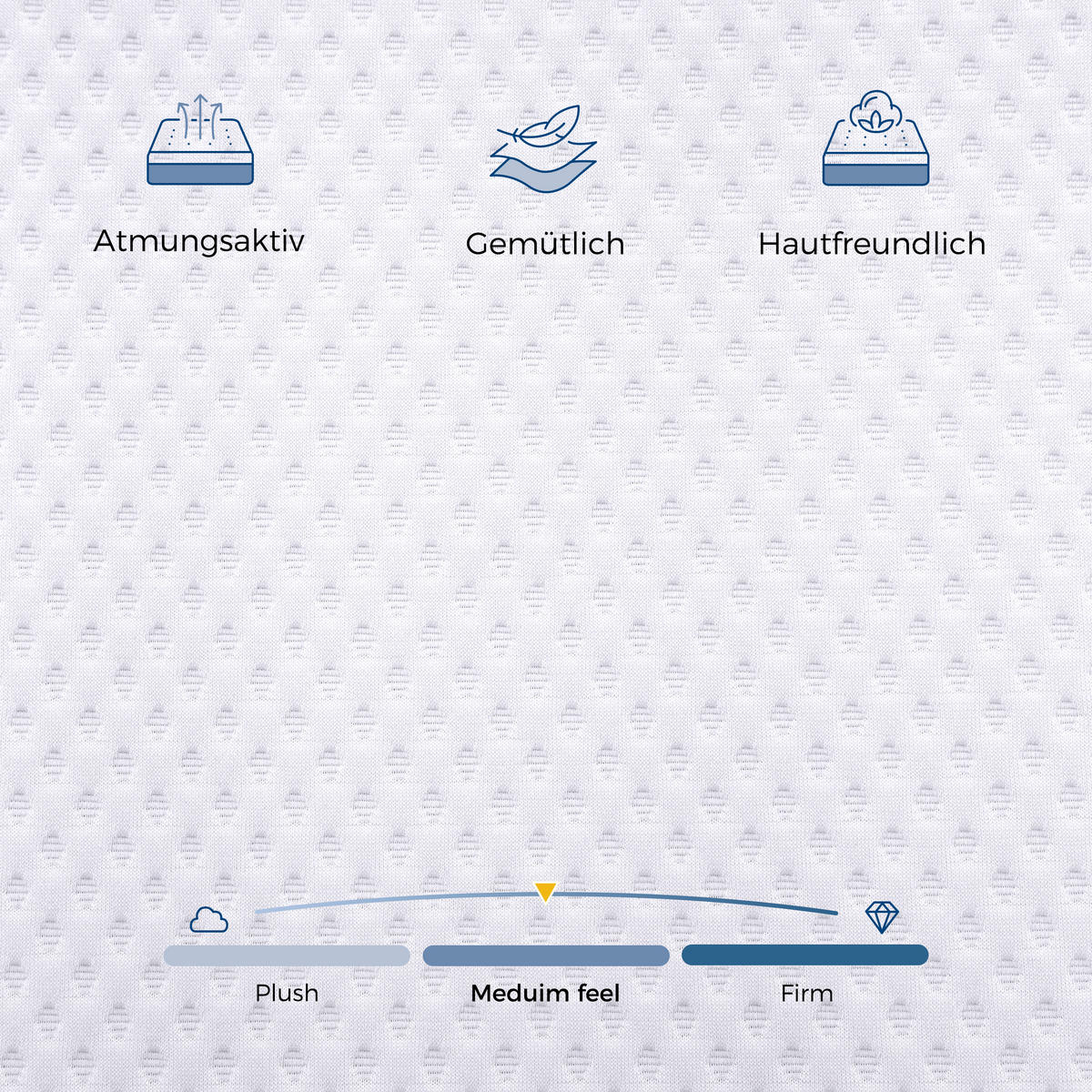 KOMFORTSCHAUMMATRATZE 140/200 cm Weiß Höhe 5 cm, waschbar - Weiß, Textil (140/200cm) - Oxeza