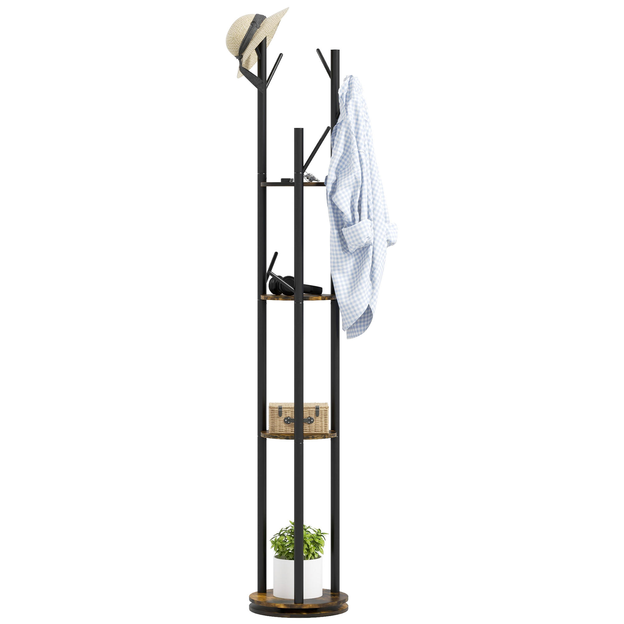 GARDEROBENSTÄNDER Braun 1 Stück - Braun, Holzwerkstoff (30/175/30cm) - GiPP