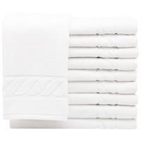 GÄSTETÜCHER, 10er-Set, 40x60 cm, 100% Baumwolle, Weiß - Weiß, Textil (40/60cm) - Zollner