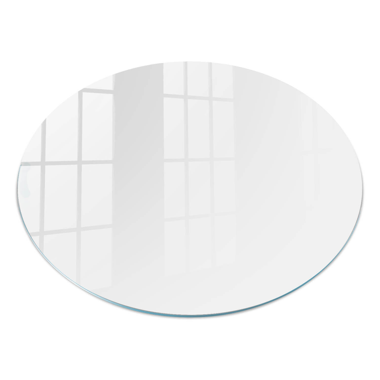 GLASPLATTE fi80 cm – Reinweiß - Orange, Glas (0.4/80/80cm) - ArtPrintCave