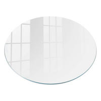 GLASPLATTE fi80 cm – Reinweiß - Orange, Glas (0.4/80/80cm) - ArtPrintCave