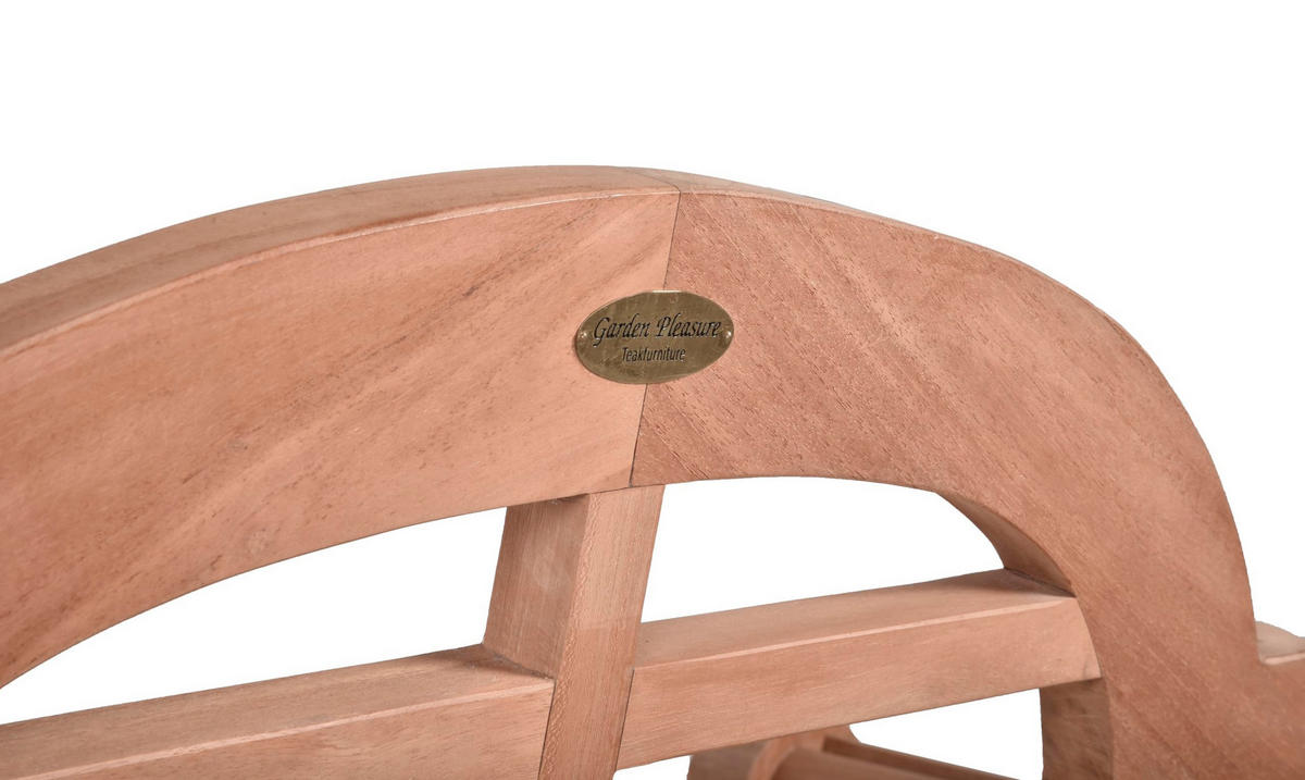 GARTENBANK Liane 3-Sitzer Terrassenbank - Braun, Holz (166/104/63cm) - DELUKE