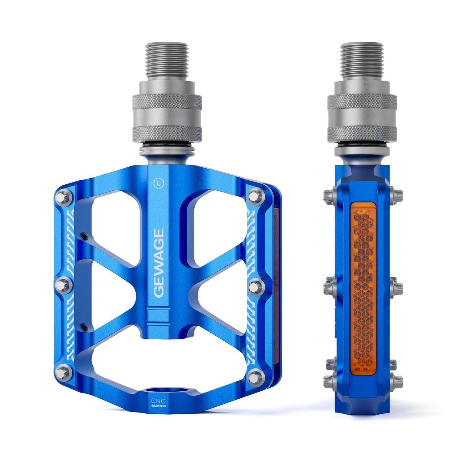 FAHRRADPEDAL Schnellwechsel Aluminium Blau - Blau, Metall (7.4/1.5/8cm)