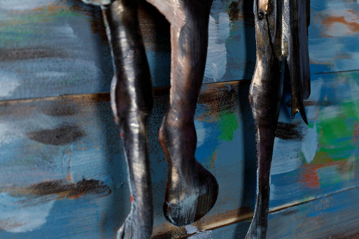 HOLZBILD Braun 100/75 cm - Braun, Holz/Metall (4.6/75cm) - KUNSTLOFT