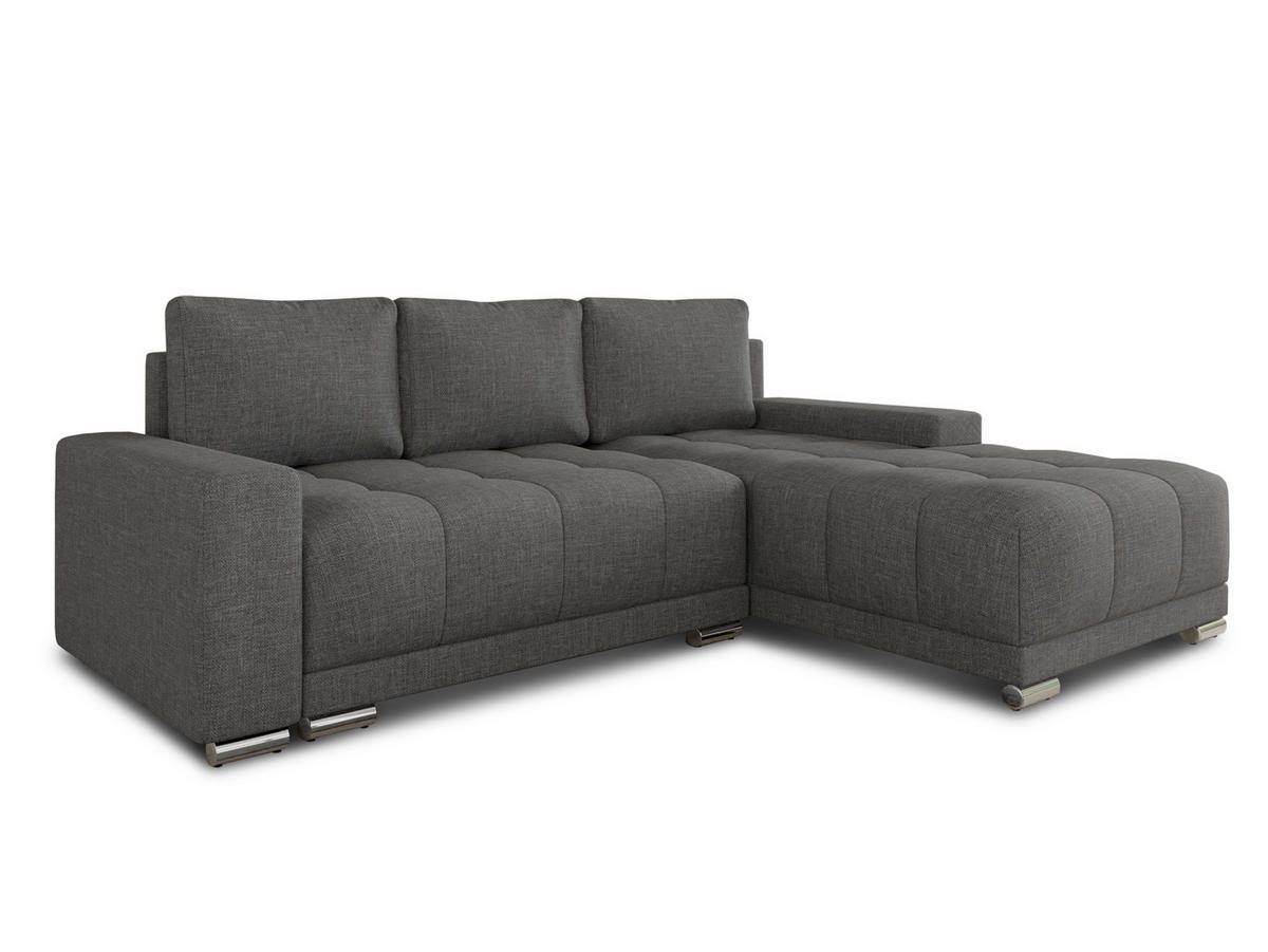 ECKSOFA Pavo - Dunkelgrau, Holz/Textil (255/180cm) - Sofnet