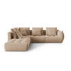ECKSOFA modular links Bloom aus Samt sandfarben 4 Sitzplätze - Sandfarben, Textil (310/316cm) - Micadoni