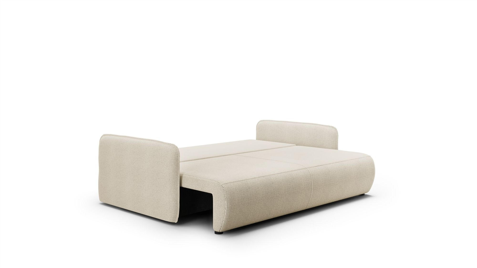 Thumbnail - Fun Möbel Schlafsofa, Creme, Textil, 216x86x105 cm, Wohnzimmer, Sofas & Couches, Schlafsofas