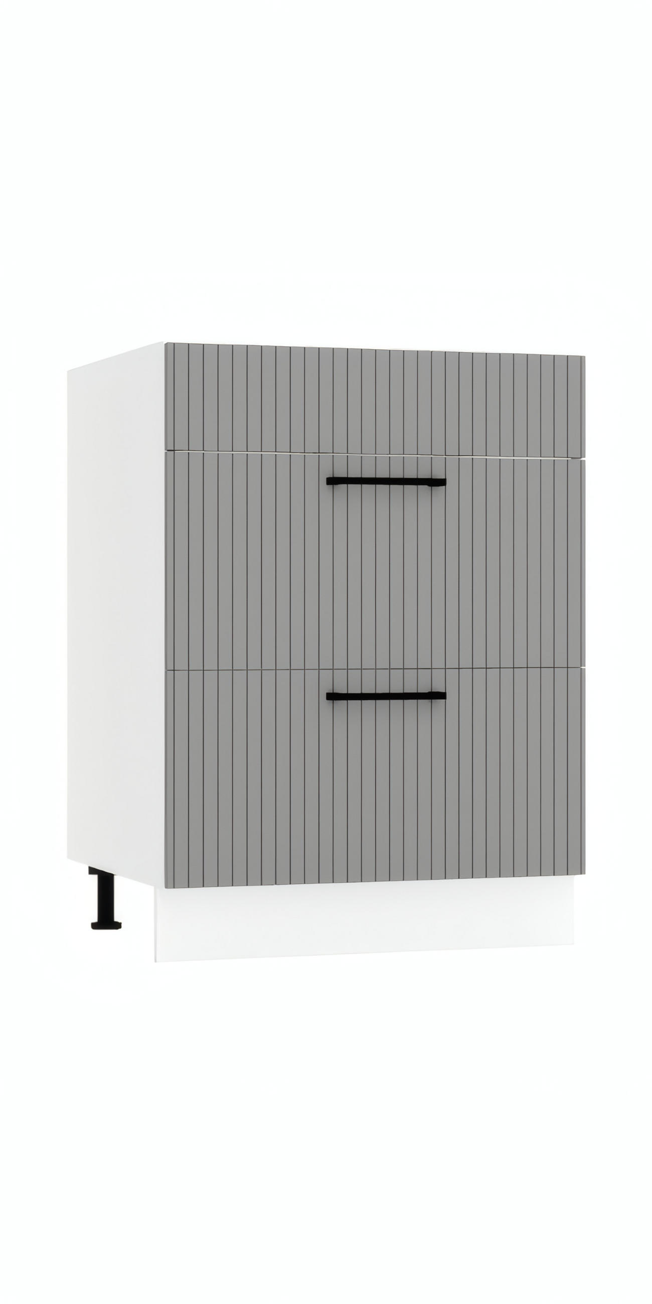 UNTERSCHRANK D60PC S/2 - KENDRO - Praktisch und organisiert für Ihre Küche - Weiß/Grau, Holz (60/82/52.4cm) - ROYAL24_MARKT