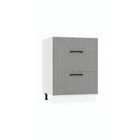 UNTERSCHRANK D60PC S/2 - KENDRO - Praktisch und organisiert für Ihre Küche - Weiß/Grau, Holz (60/82/52.4cm) - ROYAL24_MARKT