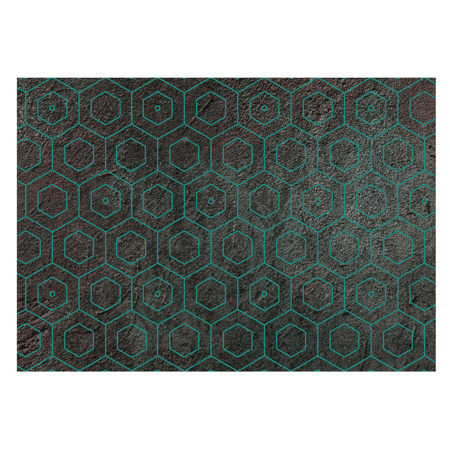FOTOTAPETE 208x146 cm - Geometrisches Muster - Braun, Textil (208/146cm) - Wallfluent