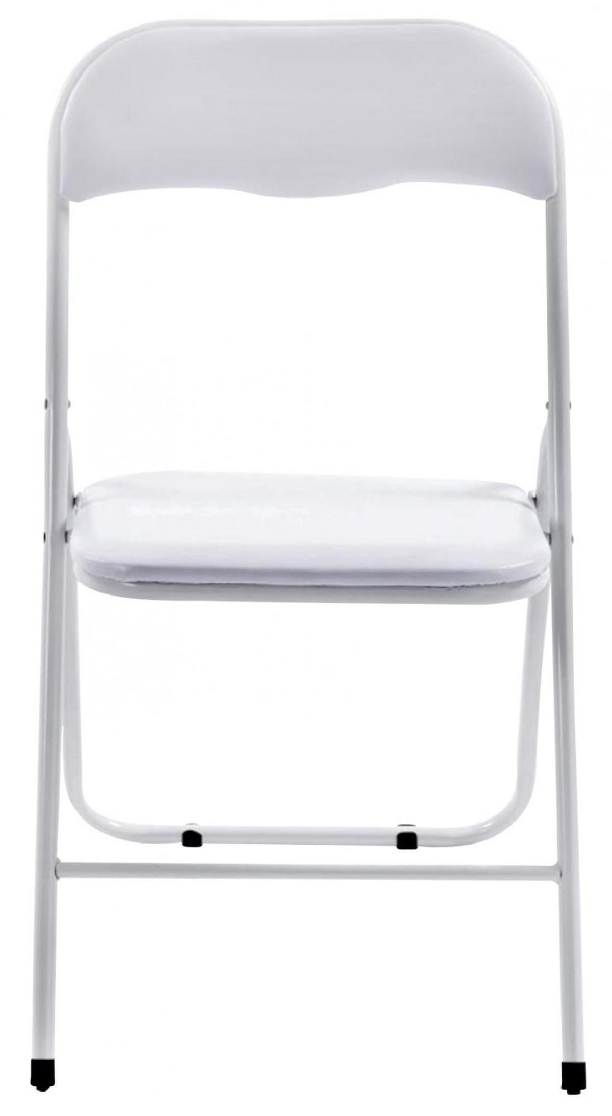 KLAPPSTUHL 2er Set Kunststoff weiß/weiß - Weiß, Kunststoff/Textil (45/78/45cm) - CLP