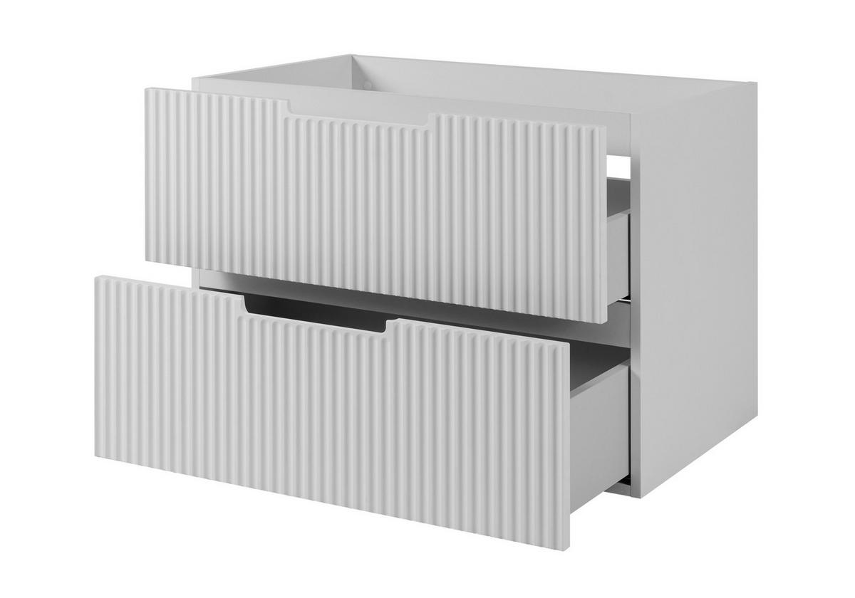 BADEZIMMERSCHRANK : weiß, 80 x 57 x 46 cm - Weiß, Holzwerkstoff (80/57/46cm) - 3XE LIVING